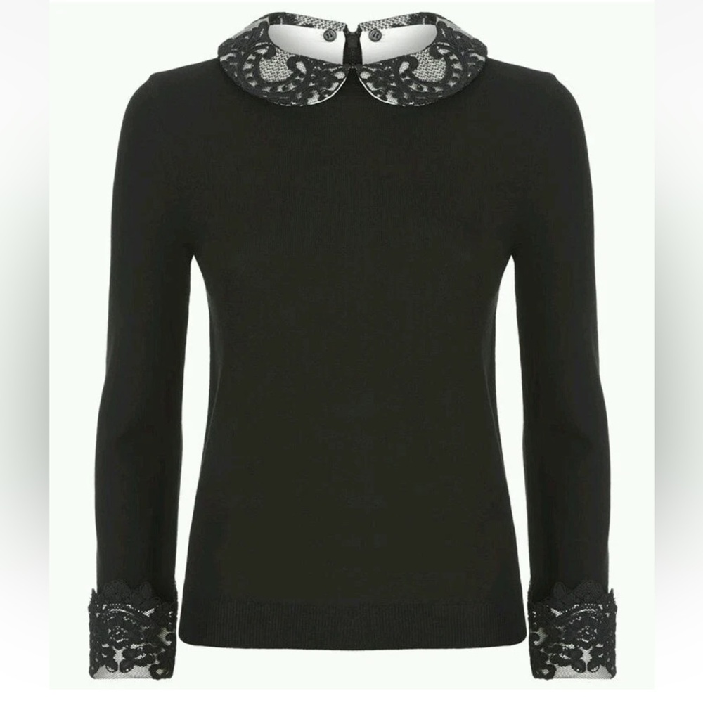 Alice + Olivia Peter Pan Collar Sweater. Size L. NWOT